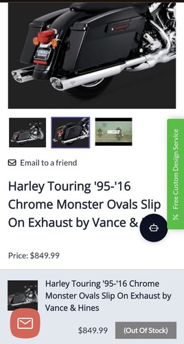 Harley touring 16 chrome - harley, '95-'16