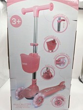 Zinc Jelly Glitter Three Wheeled Folding Scooter New