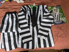 Beetlejuice Costume (Mens) Size M. Jacket, Trousers, Shirt, Tie & Wig.