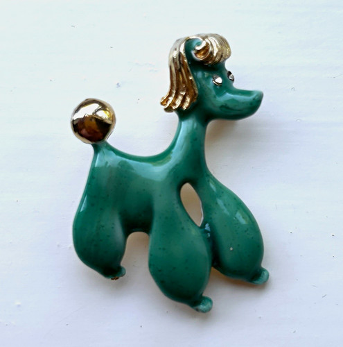 Vintage green gold enamelled - gold,