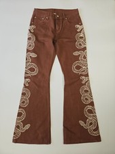 Fairy Core Goth Snake style woman jeans trousers, Milk it , New no tags