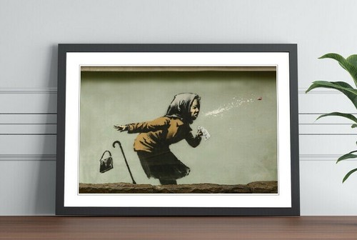 Banksy achoo sneeze new - sneeze, framed