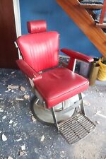 Takara Belmont Vintage Barbers Chair Original Tattoo Studio Red FOR RESTORATION