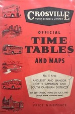 Crosville bus timetable, No 1 Area, from June 12th 1966 (ENLARGED COPY)
