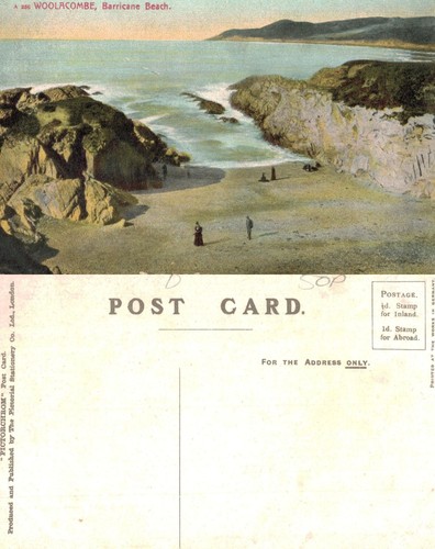 Vintage postcard woolacombe - postcard,