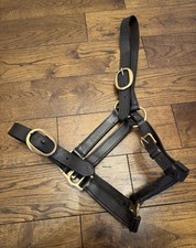 Full Size Brown Quality English Leather Headcollar With Brass Fittings