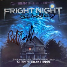 Fright Night (1985) Complete Score CD/signed Brad Fiedel & Director Tom Holland