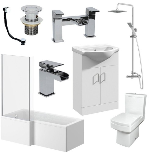 Complete bathroom suite - suite, l