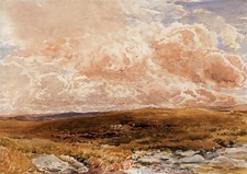 Thomas Collier (1840-1891) Watercolour Painting - Horse & Cart In Landscape 1874