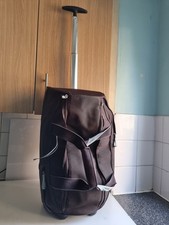 RADLEY DESIGNER WOMENS MENS BROWN HOLDALL DAFFLE WEEKEND TRAVEL BAG ON WHEELS