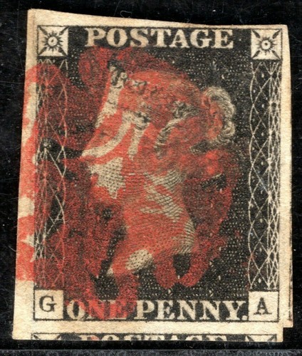 Penny black 1840 stamp gb - penny, qv