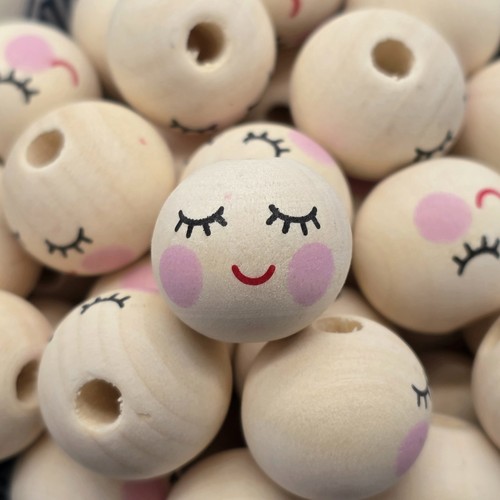 Wooden beads 20mm macrame - wooden,