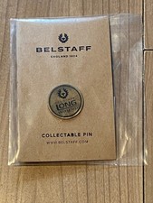 BELSTAFF LONG WAY UP BIKER COLLECTABLE CIRCULAR PIN BADGE BNWT