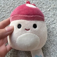 Squishmallow Malcom the Mushroom Indie Cute Trendy Toy Plushie and plush clip on