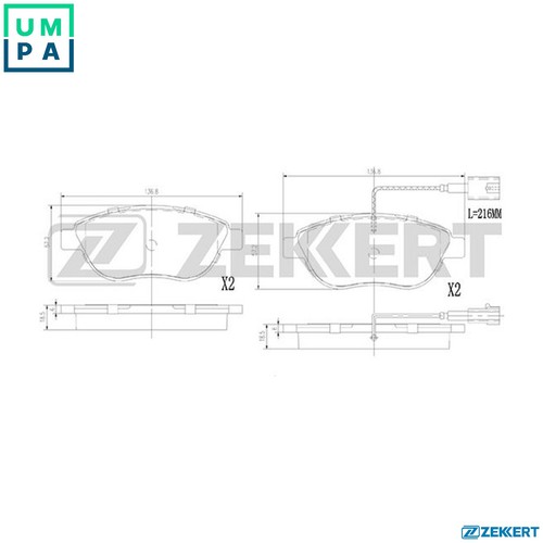 Brake pad set disc - pad,