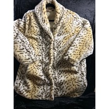 Snow Leopard Faux Fur Jacket