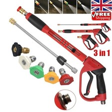 5000PSI High Pressure Washer Spray Gun and Washing Hose Kit For Car Jet Lance UK
