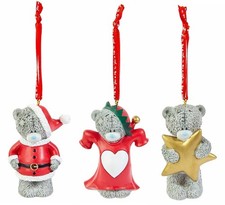 Me To You - Set Of 3 Resin Christmas Tree Decs (2025 Issue) Tatty Teddy XGT01053