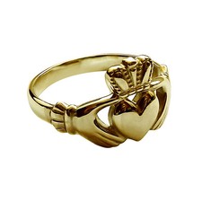 9ct Gold Claddagh Rings Yellow