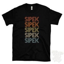 SIPEK REPEATED RETRO STYLE T-SHIRT mens & womens novelty cool name gift