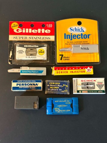 Vintage razor blade lot - (9),
