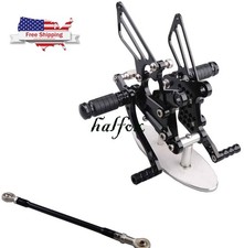 US Black Foottrest REARSETS