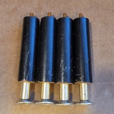 SET OF FOUR VINTAGE WOODEN RECORD PLAYER / RADIOGRAM LEGS APPROX 6"