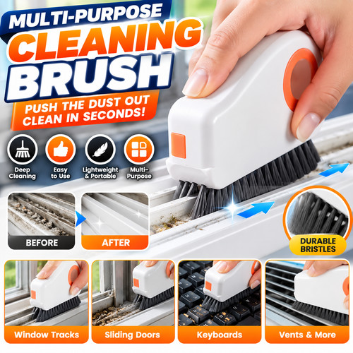 Window track cleaner - track, brush