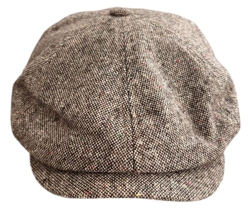 Brown tweed newsboy cap mens - tweed, 6