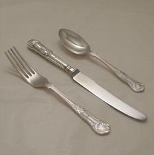 KINGS Design Sheffield Made Silver Service Cutlery Forks & Spoons