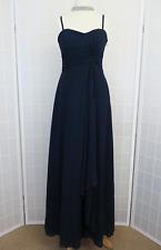Coast Silk Maxi Dress Size 10 Midnight Blue Grecian Style Chiffon