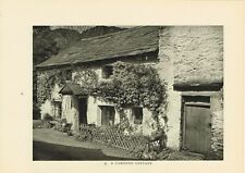 A Coniston Cottage Lake District Cumbria Vintage Print Picture 1948 OLF#03