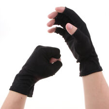 Ladies Stretchy Mulberry Silk Thin Fingerless Gloves for Running Motorcycle