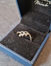 9ct White Gold Diamond Trilogy Ring