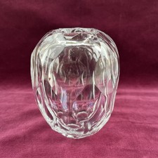Chunky Glass Vase Cut Heavy