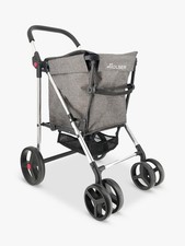 Rolser 4B 4-Wheels 44L Tweed Fleece Basket Trolley Grey (Unstitched/Scuffs) B+