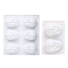 2Pcs 3D Easter Bunny Chocolate