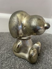 Vintage Silver Plated Peanuts Snoopy Money Box 1966