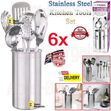 6x Cutlery Utensils & Holder