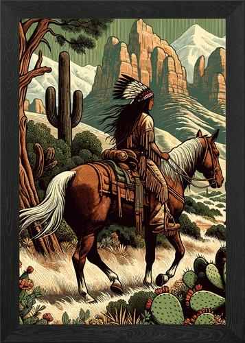 Native american horse - horse, rider