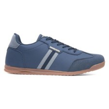 Lambretta Mens Trainers Blue Adults Lace Up Navy Shoes Casual Cushioned Tackle