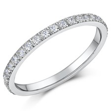 2mm Ladies Eternity Ring White