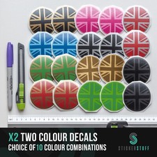 Round British flag Union Jack Sticker Decal for bikes car bodywork or window