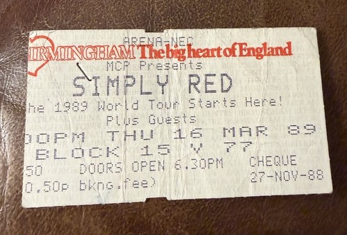 Simply red rare concert ticket - red,