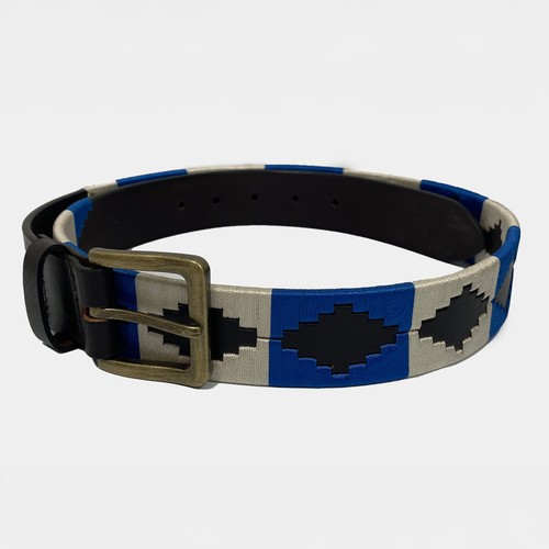 Hazy blue embroided leather - hazy,