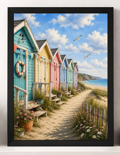 Beach seaside print - beach,
