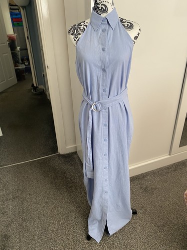 Next blue linen mix dress - next, size