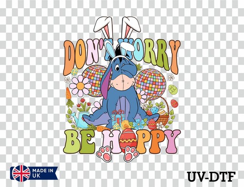 Eeyore easter dtf sticker - easter, uv