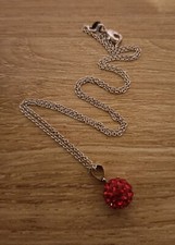 Red Shamballa Ball Crystal