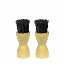 LUXURY 100% Horse Hair Dauber Brush Shoe Cream Polish Application Brush 2 Pack